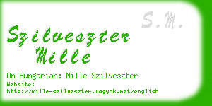 szilveszter mille business card